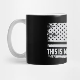 4th of July Patriotic This Is My Pride Flag USA American Mug